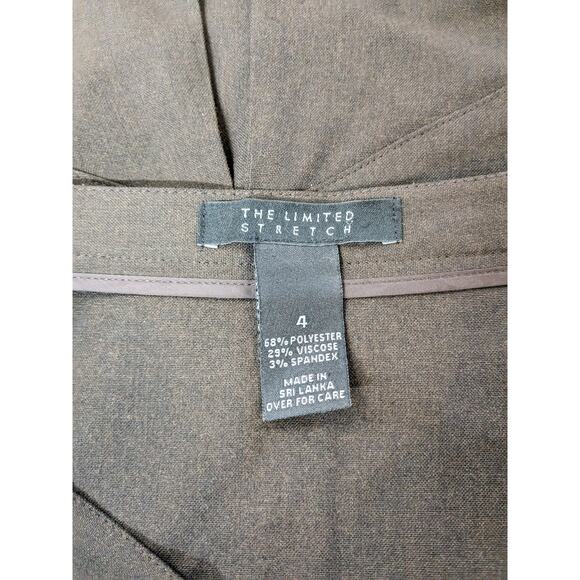 The Limited Stretch Pencil Skirt 4 Brown Side Zip Slit Office Work‎ Formals Mini - Picture 6 of 11